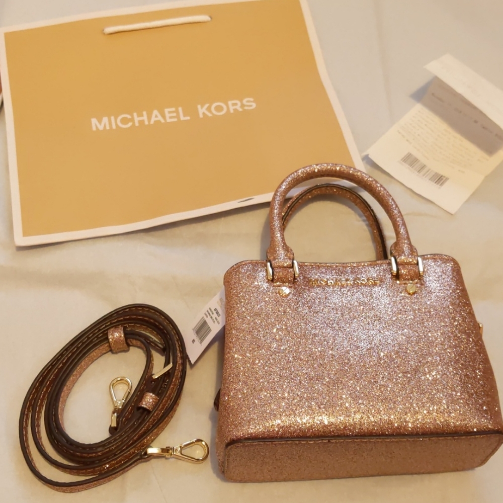Michael Kors Savannah Mini Rose Gold Satchel